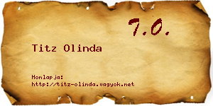 Titz Olinda névjegykártya